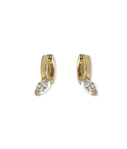 Pendientes de Diamantes Creados en Laboratorio Chapados en Oro Vintage, Corte Marquesa, Claridad VVS, Joyería Fina Elegante para Uso Diario, Regalo para Mujer - Product Image 1