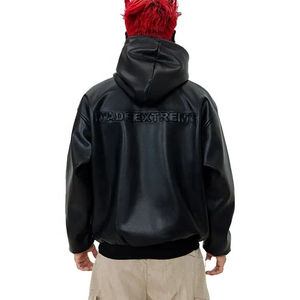 Premium <b>Men's</b> 100% Polyester Windproof Oversized Hooded <b>Jacket</b> Fashion Casual Hoodie Outerwear OEM Factory Wholesale - Product Image 5