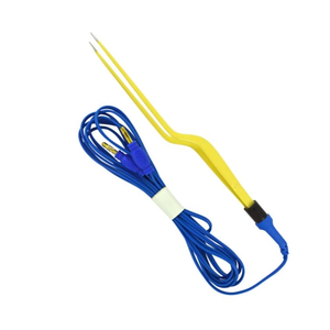 Azicon's Disposable Bayonet Bipolar Forceps with Cable - Sterile Precision Neurosurgical Coagulation Bayonet Bipolar Forceps - Product Image 1