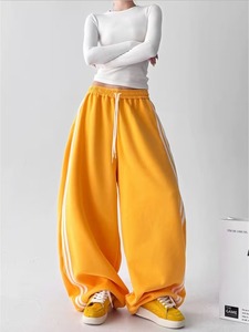 Pantalones de Mujer, Diseño Juvenil, Verano, Corte Recto, Franja Lateral, 100% Algodón, Paleta de Colores Versátil para Uso Diario Informal - Product Image 6