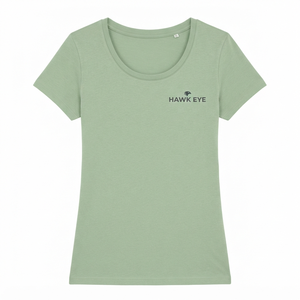 T-shirt à manches courtes pour femme Hawk Eye, col rond, couleur unie, décontracté, respirant, 100% coton, coupe ajustée, haut pour le printemps et l'été - Product Image 5