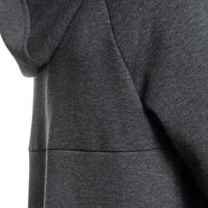 Sudadera con capucha y media cremallera para hombre, gris oscuro, corte regular, algodón French Terry, informal, con bolsillo frontal, para otoño - Product Image 5
