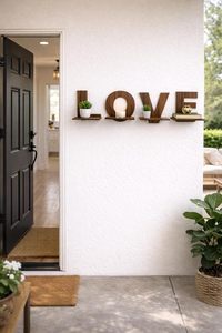 Love Wooden <b>Wall</b> <b>Shelf</b> Decorative Wooden <b>Floating</b> <b>Shelf</b> for Living Room Bedroom Home Decor - Product Image 3