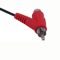 2 RCA erkek 2 RCA erkek + RCA kadın Piggyback uzatma ses Video AV adaptör kablosu