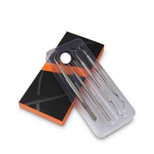 Portable Dental Diagnostic Instrument Set Stainless Steel Oral Examination <b>Mirror</b> Probe In Protective Storage <b>Box</b> - Product Image 1