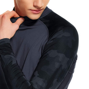 <b>Men's</b> Eco-Friendly Breathable <b>Compression</b> Rash Guard Full Sleeve Camo Print Quick Dry Spandex Polyester Gym Top - Product Image 3