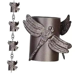 Cadena de Lluvia de Hierro con Acabado de Recubrimiento en Polvo, Resistente a la Intemperie, Convierte Lluvias Intensas en un Elegante Flujo Vertical para Exteriores del Hogar - Product Image 4