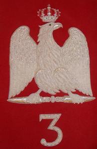 Fanion brodé style antique doré, fil métallique de luxe, broderie satinée robuste standard - Product Image 3