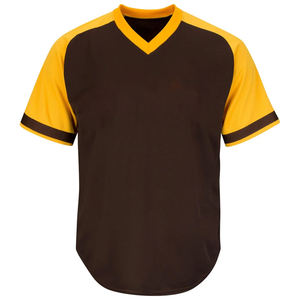 Maillot de baseball professionnel OEM, uniforme d'équipe, manches courtes, imprimé, grande taille, séchage rapide, respirant, polyester, vêtements de sport - Product Image 1