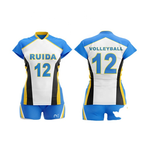 Conjunto de Uniforme de Voleibol de Manga Corta con Diseño Personalizado Nuevo |   Pantalones Cortos Deportivos Sublimados 100% Poliéster Transpirable Hechos en Pakistán - Product Image 1