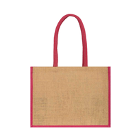 Sac fourre-tout en toile de jute écologique à imprimé géométrique Meet Me New York City, fermeture éclair, taille moyenne, poignée en sangle PP, pour usage quotidien en extérieur
