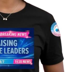 เสื้อยืดกราฟิกแขนสั้นผู้หญิงสีดำ พิมพ์ลาย Raising Future Leaders คอกลม ลำลอง น้ำหนักเบา แฟชั่นทุกวัน - Product Image 3