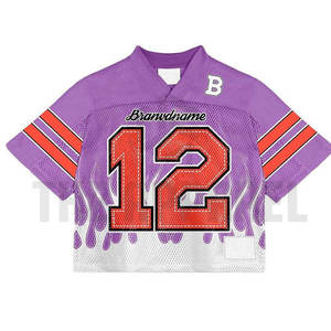 เสื้อยืดฮิปฮอปผ้าเจอร์ซีย์ตาข่ายโอเวอร์ไซส์แบบกำหนดเองระบายอากาศได้ดีเสื้อยืดสตรีทแวร์พรีเมียมออกแบบได้ตามต้องการ - Product Image 3