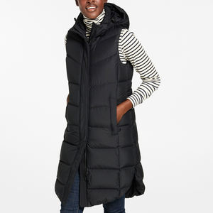 Gilet matelassé sans manches personnalisé pour femme avec logo – Veste longue d'extérieur respirante et rembourrée pour l'hiver - Product Image 6
