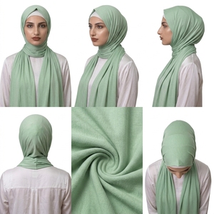 Hijab en jersey de luxe pour femmes, respirant, antibactérien, léger, écharpe islamique, fournisseur OEM ODM - Product Image 3