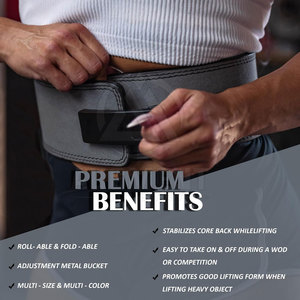 Ceinture de musculation en cuir de vachette robuste pour l'entraînement physique, la musculation et le soutien de la colonne vertébrale - Product Image 6