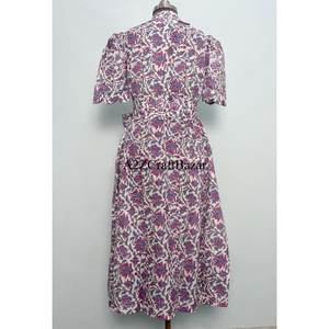 Elegante y con estilo, vestido canguro 100% algodón para mujer, hecho a mano en India, hermoso y cómodo vestido midi para fiesta. - Product Image 6