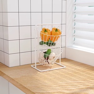 Heart Shape Metal <b>Wire</b> Fruit <b>Basket</b> With Handle <b>Storage</b> <b>Basket</b> <b>For</b> Kitchen Counter Fruit Holder Cute Design - Product Image 4