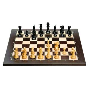 Ensemble d'échecs Staunton de luxe en bois, poli à la main, avec pièces lestées et plateau en bois incrusté, pour les tournois d'échecs en salle - Product Image 1