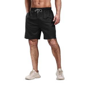 Shorts en coton pour hommes en gros, taille élastique avec cordon de serrage, unis, décontractés, pour l'été, fournisseur OEM avec logo personnalisé - Product Image 1