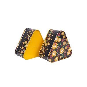 Triangle Shaped Tin <b>Storage</b> <b>Box</b> Multipurpose Metal Organizer Container for Home Office Travel - Product Image 3