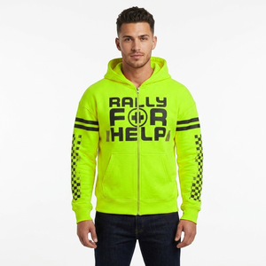 Sudaderas con capucha de lana para hombre, de alta calidad, corte regular, diseño personalizado, bordadas, con cremallera, para invierno, hechas en Pakistán - Product Image 3