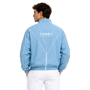 High Quality Lightweight Sports Windbreaker <b>Jacket</b> Premium Polyester Zip Up Track <b>Jacket</b> for <b>Men</b> Athletic Training Outdoor Wear - Product Image 4