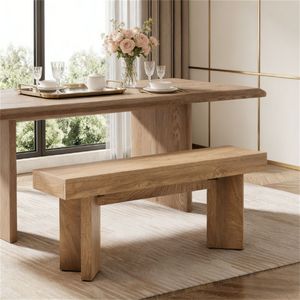 Farmhouse-Style <b>Dining</b> Room Furniture Kitchen <b>Table</b> <b>Stool</b> Bench - Product Image 3