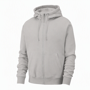 Sudadera con capucha unisex de forro polar naranja personalizada con cremallera completa, bolsillo frontal y cordón, al por mayor, ropa casual de calle B2B - Product Image 2