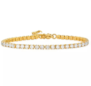Pulsera de tenis de acero inoxidable con circonita cúbica, cadena de eslabones ajustable, regalo de joyería - Product Image 2