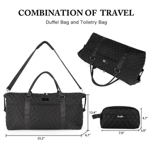 Borsa da viaggio grande da donna con tracolla regolabile, tasca impermeabile, borsa sportiva resistente per palestra, viaggi, weekend, ospedale - Product Image 2