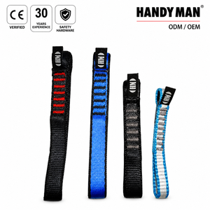 Cuerda Estática de Poliamida Negra, 22kN de Resistencia a la Rotura, Portátil con Hebilla de Seguridad - Product Image 1