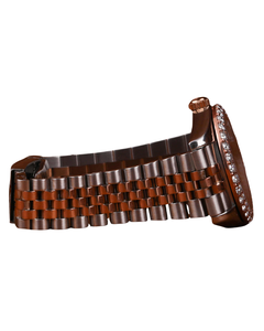 Nouvelle montre-bracelet de luxe originale personnalisée de qualité supérieure avec lunette et cadran noir sertis de diamants Moissanite - Product Image 2