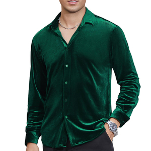 เสื้อกำมะหยี่ผู้ชายยอดนิยมสำหรับสตรีทแวร์ ดีไซน์ใหม่ ปักโลโก้ตามสั่ง เสื้อกำมะหยี่ผู้ชาย MOQ ต่ำ - Product Image 1