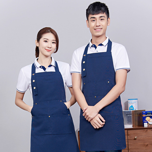 ผ้ากันเปื้อนทำงานแบบยูนิเซ็กซ์ ผ้าฝ้ายสีน้ำตาล มีกระเป๋า ใส่สบาย เหมาะสำหรับครัว โรงงาน ชุดยูนิฟอร์ม ชุดทำงานมืออาชีพ - Product Image 5