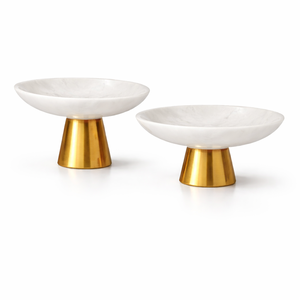 Elegant Brown Resin Decorative Bowls with Gold Base for <b>Dining</b> <b>Table</b> Centerpiece Luxury Home Decor Resin Bowls Set - Product Image 4