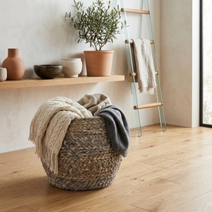 Mosa <b>Basket</b> Woven Jute Storage Bin Braided Natural Fiber Pot Planter Decorative Home Organizer Laundry <b>Plant</b> Holder - Product Image 3