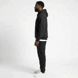 Men 2 Piece Sports Team <b>Tracksuit</b> Set Quarter Zip Hoodie Fleece Jogger Pants Uniform Custom OEM Wholesale Manufacturer - Product Image 3