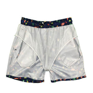 Shorts de bain pour hommes, décontractés, vintage, 100% coton, séchage rapide, respirants, élastiques, pour la plage et le surf - Product Image 2