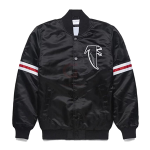 Blouson bomber en satin de qualité supérieure pour homme, style universitaire, streetwear, mode vintage, broderie chenille, patchs. - Product Image 1