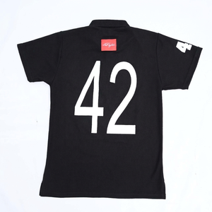 เสื้อโปโลผู้ชายสีดำลายกราฟิก ผ้าฝ้าย แขนสั้น สไตล์ลำลอง สตรีทแวร์ พิมพ์ลาย ดีไซน์ฤดูร้อน ระบายอากาศได้ดี แฟชั่นเสื้อยืดโปโล - Product Image 4