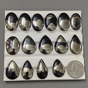 Lote de cabujones de pirita natural Apache Gold al por mayor, piedras preciosas de pirita para la fabricación de joyas - Product Image 6