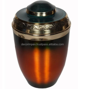 Hot Selling Hand-painted Modern Style Metal Brass Cremation Urn-Tabletop <b>Vase</b> Eco-Friendly <b>Small</b> Medium Size Indoor Outdoor Use - Product Image 4