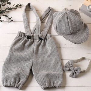 3 pezzi neonato elegante bambino <span class=keywords><strong>per</strong></span> la fotografia estiva vestito bambino piccolo uomo completo foto set di tiro - Product Image 2