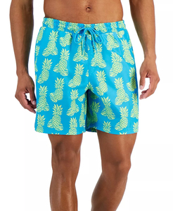 Shorts de Playa de Secado Rápido y Elásticos en 4 Direcciones, con Estampado de Piña, para Surf y Natación, Personalizables para Hombre - Product Image 1
