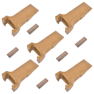 Set di 5 Denti Gialli V17SYL V17PN con Perni Flessibili per Escavatore e Terna - Product Image 2