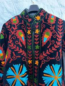 เสื้อโค้ทปักลายดอกไม้สไตล์โบฮีเมียนสำหรับผู้หญิง งานฝีมือแบบดั้งเดิมของอุซเบกและเอเชียกลาง เหมาะสำหรับเทศกาล ของขวัญ - Product Image 6