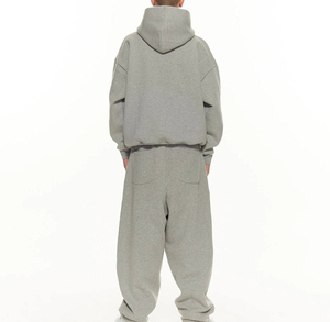 Conjunto de Dos Piezas Personalizado al por Mayor para Hombre: Sudadera con Capucha de Hombros Caídos y Pantalones de Pierna Ancha, 100% Algodón, Corte Regular - Product Image 5
