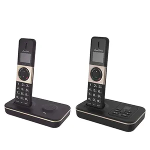 2 Handset Dect Telepon Nirkabel dengan Mesin Penjawab