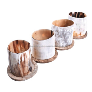 ขาตั้งเทียนรูปแตรควายควาย ที่วางเทียนอื่นๆ โคมไฟและขวดที่ผลิตในอินเดีย - Product Image 1